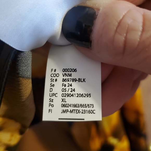 C WONDER BY CHRISTIAN SIRIANO GEORGETTE BUTTON BLOUSE. XL.NWOT - Picture 7 of 10